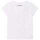Biała koszulka dziewczęca Karl Lagerfeld 005080 - C - odzież dziecięca i niemowlęca - sklep