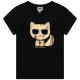 Czarny t-shirt dziewczęcy Karl Lagerfeld 005081 - A - ubranka dla dzieci - sklep online