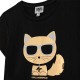 Czarny t-shirt dziewczęcy Karl Lagerfeld 005081 - B - ubranka dla dzieci - sklep online