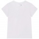 Biały t-shirt dziewczęcy Karl Lagerfeld 005082 - C - ubranka dla dzieci