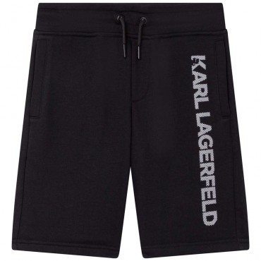 Czarne szorty dla chłopca Karl Lagerfeld 005087 - A - krótkie spodenki dla dzieci