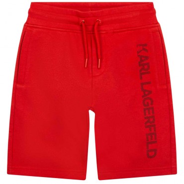 Czerwone szorty dla chłopca Karl Lagerfeld 005088 - A - ubrania dla dzieci