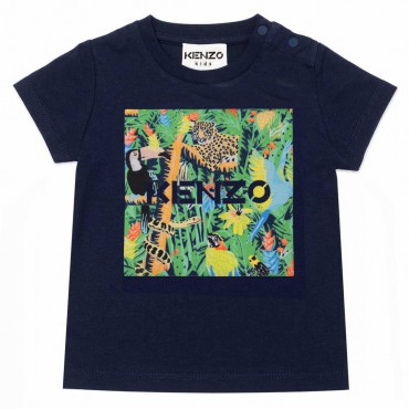 T-shirt niemowlęcy dla chłopca Kenzo 005102 - A - koszulki dla niemowląt
