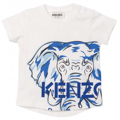 Koszulka niemowlęca dla chłopca Kenzo 005103 - A - ekologiczny t-shirt z bawełny organicznej