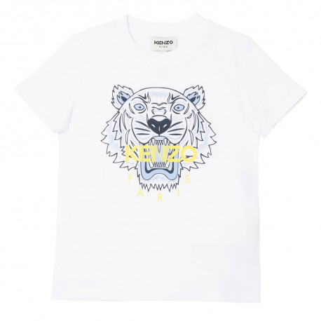 Biały t-shirt dla chłopca Tiger Kenzo 005112 - A - koszulki dla dzieci