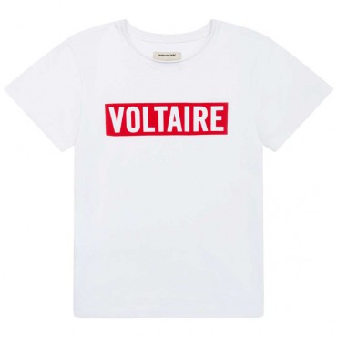 Biały t-shirt dla dziecka Zadig&Voltaire - A - koszulki chłopięce