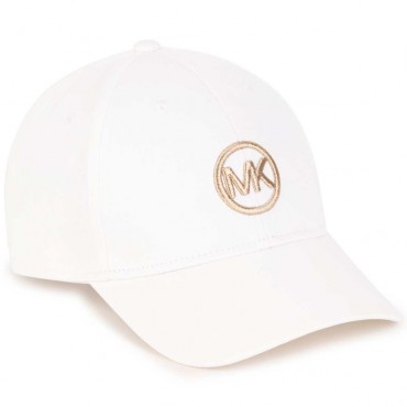 Biała czapka z daszkiem dla dziewczynki Michael Kors 005151 - A - bejsbolówki dla dzieci