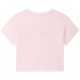 Różowa koszulka dziewczęca Michael Kors 005166 - C - markowe t-shirty dla dzieci