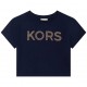 Granatowy t-shirt dla dziecka Michael Kors 005167 - A - markowe koszulki dla dzieci