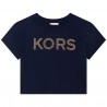 Granatowy t-shirt dla dziecka Michael Kors 005167