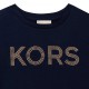 Granatowy t-shirt dla dziecka Michael Kors 005167 - D - markowe koszulki dla dzieci
