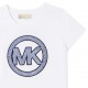 T-shirt dziewczęcy z logo MK Michael Kors 005170 - C - markowe koszulki dla dzieci