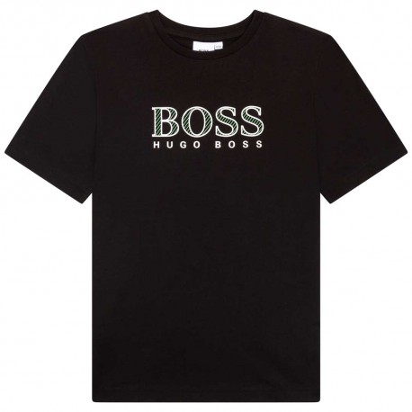 Granatowy t-shirt dla chłopca Boss 005189 - a - koszulki dla dzieci