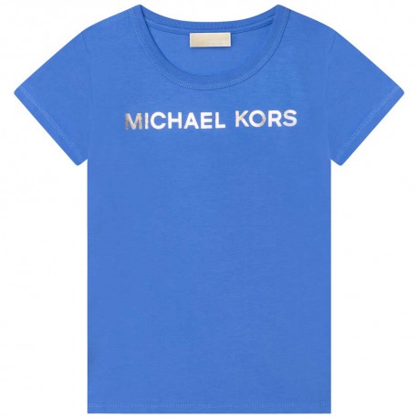 Niebieski t-shirt dziewczęcy Michael Kors R15110 - A - oryginalne koszulki dla dzieci