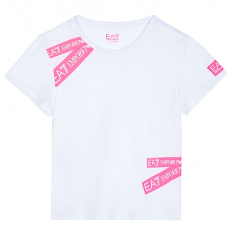 T-shirt dla dziewczynki EA7 Emporio Armani 005244 - A - koszulki i bluzki dla dzieci