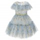 Tiulowa sukienka w kwiaty Monnalisa 005266 - B - sukienki dla dziewczynek