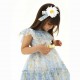 Tiulowa sukienka w kwiaty Monnalisa 005266 - C - sukienki dla dziewczynek