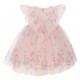 Tiulowa sukienka niemowlęca Monnalisa 005267 - B - różowe sukienki dla dzieci