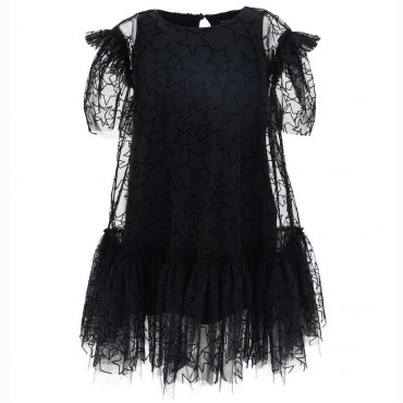 Czarna tiulowa sukienka dla dziewczynki 005277
