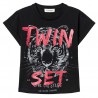 Czarny t-shirt dla dziewczynki Twin Set 005297