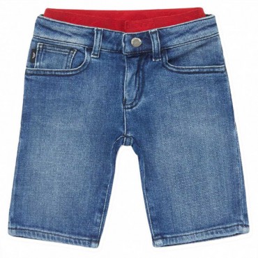 Jeansowe szorty dla chłopca Emporio Armani 005309 - A - bermudy dla dzieci