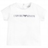 Biały t-shirt niemowlęcy dla chłopca Armani 005318