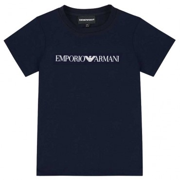 Granatowa koszulka chłopięca Emporio Armani 005325