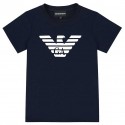 Granatowy t-shirt chłopięcy Emporio Armani 005326