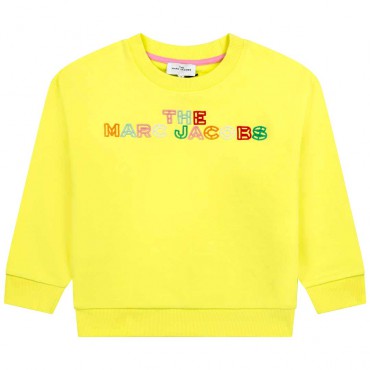 Cytrynowa bluza dzieczęca The Marc Jacobs 005352 - A - bluzy dla dzieci
