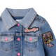 Jeansowa kurtka dla dziewczynki Marc Jacobs 005355 - C - przejściowe kurtki dla dzieci