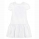 Biała sukienka dla dziewczynki Monnalisa 005358 - B - bawełniane sukienki dla dzieci