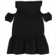 Sukienka dziewczęca z kapturem Monnalisa 005361 - B - czarne sukienki dla dzieci