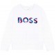 Biała bluza dla dziewczynki Hugo Boss J15449 - A - bluzy dla dzieci
