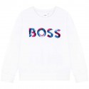 Biała bluza dla dziewczynki Hugo Boss 005365