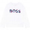 Biała bluza dla dziewczynki Hugo Boss 005365
