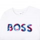 Biała bluza dla dziewczynki Hugo Boss J15449 - C - bluzy dla dzieci