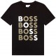 Czarny t-shirt dla chłopca Hugo Boss 005375 - A - oryginalne koszulki dla dzieci