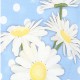 Dziewczęce legginsy w kwiaty Monnalisa 005389 - C - niebieskie, drukowane