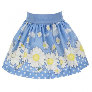 Spódnica w kwiaty dla dziewczynki Monnalisa 005391 - A - spódniczki dla dzieci