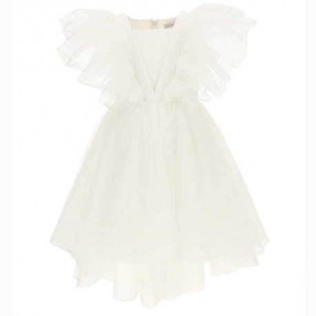 Tiulowa sukienka dla dziewczynki Monnalisa 005392 - A - balowe sukienki dla dzieci