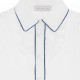 Biała bluzka dla dziewczynki Monnalisa 005408 - C - szkolne, wizytowe koszule dla dzieci
