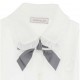 Biała koszula dla dziewczynki Monnalisa 005409 - C - białe bluzki dla dzieci