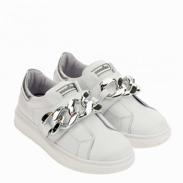 Białe sneakersy dla dziewczynki Monnalisa 005410