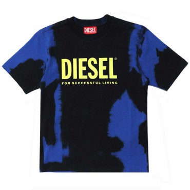 T-shirt chłopięcy tie dye Desel 005415 - A - markowe koszulki dla dzieci