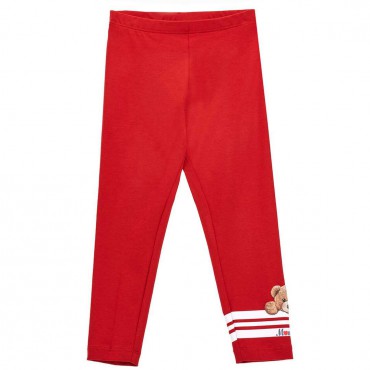 Czerwone legginsy dla dziewczynki Monnalisa 005444