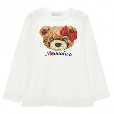 Koszulka dla dziecka Pluszowy Miś Monnalisa 005452 - A - bluzki dla dzieci