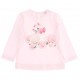 Bluzka dziewczęca dla niemowląt Monnalisa 005460 - A - różowa koszulka dla małych dziewczynek