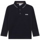 Granatowa koszulka polo dla chłopca Boss 005479 - A - polówki dla dzieci