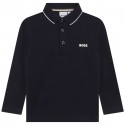 Granatowa koszulka polo dla chłopca Boss 005479
