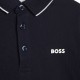 Granatowa koszulka polo dla chłopca Boss 005479 - C - polówki dla dzieci